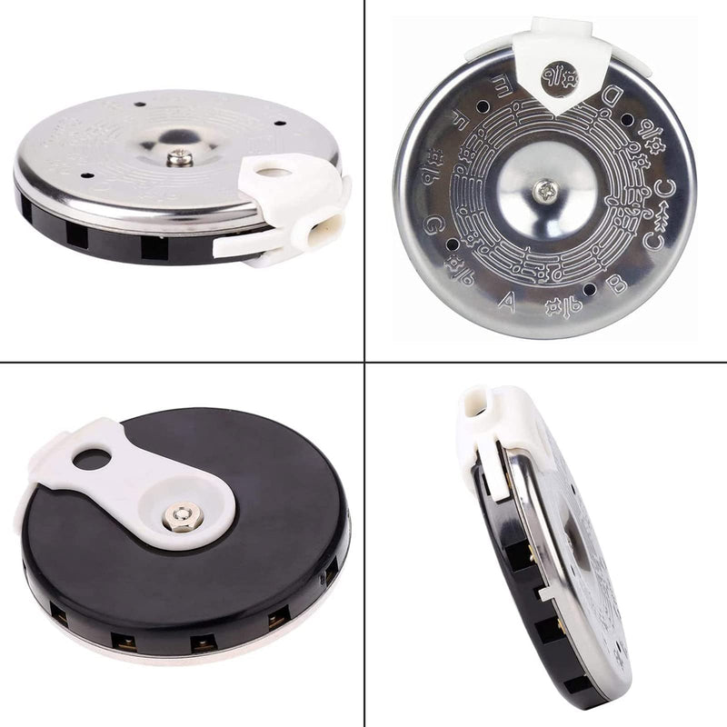 13 Tones Pitch Pipe Tuner C-C Note Selector Electric Guitar Tuner C-C Music Notes Instrument Tuning Device Easy to Use, Diameter 6.5cm, As Show