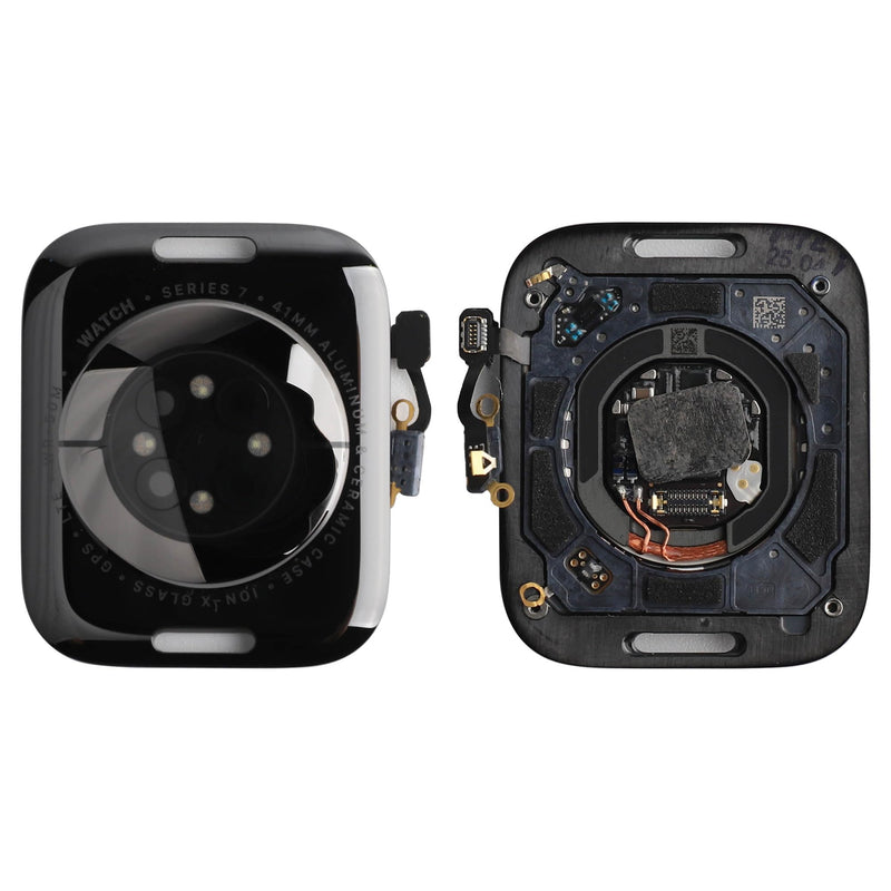New Back Cover Glass Heart Rate Part Connector +NFC Compatible with A-pple Watch Series 7 41mm (Cellular/LTE+GPS) with Upgraded Repair Tools Kit