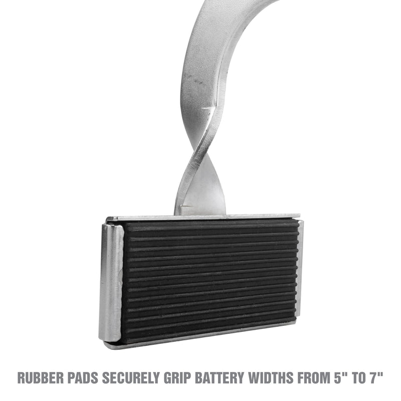 [AUSTRALIA] - OEMTOOLS 25316 Battery Carrier, Grab, Lift, and Carry Top Post or Side Post Batteries, Rubber Pads Securely Grip Batteries, Heavy Duty Batteries Carrier One Size 