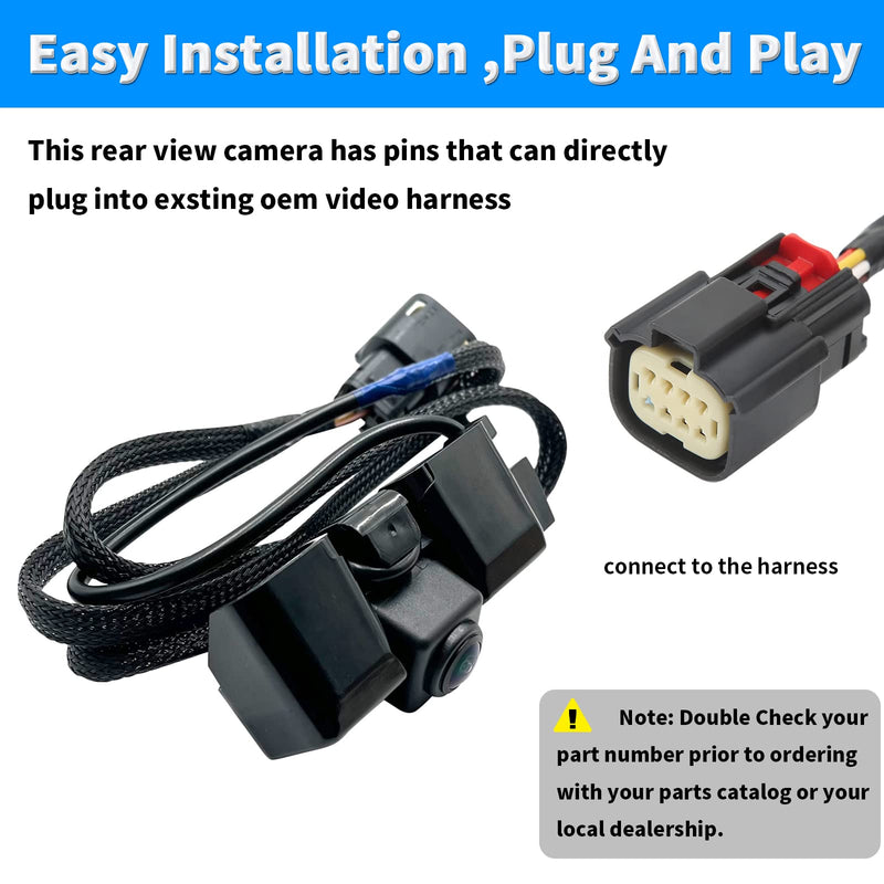 23244435 Rear View Backup Camera Compatible with Chevy Silverado GMC Sierra 2500HD 3500HD 2016 2017 2018 2019 Night Vision BackupCamera Replaces 84079952