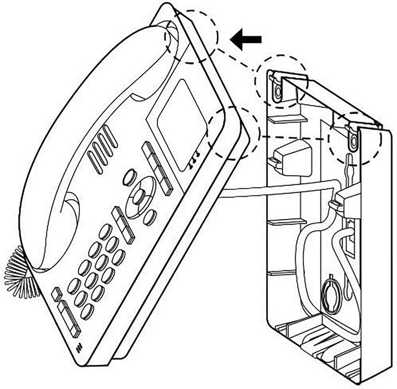 [AUSTRALIA] - GSDT Wall Mount Kit for Avaya 9500 and 9600 Series - 9504 9508 9608 9611 9620 Digital/IP Mountable Phones, Mounting Only, Black 