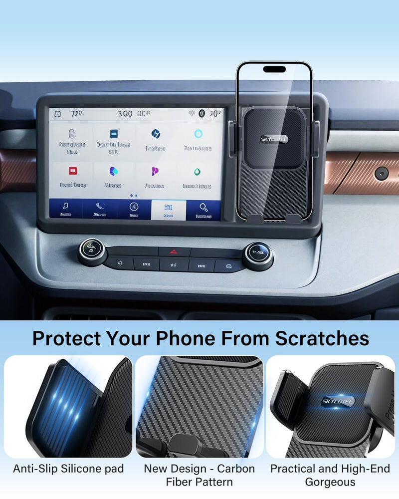 SKYLOTEC Car Phone Holder Cubby Insert for Ford Maverick 2022-2024 | Maverick Accessories Cell Phone Mount Storage Box Kit, Automobile Cradles Mobile Phone Base, NOT Block Air Vent Universal Holder