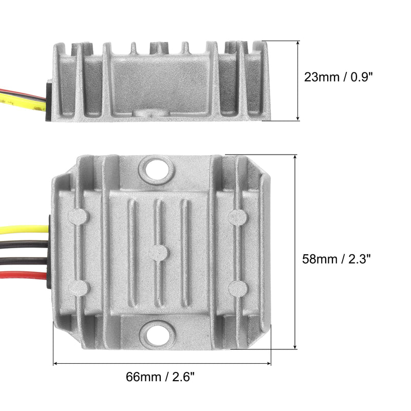 QUARKZMAN DC 12V/24V to DC 6V Voltage Converter 6A 36W Step Down Converter Voltage Reducer IP67 Waterproof Transformer Power Supply Module Power Adapter for Car Truck Solar System
