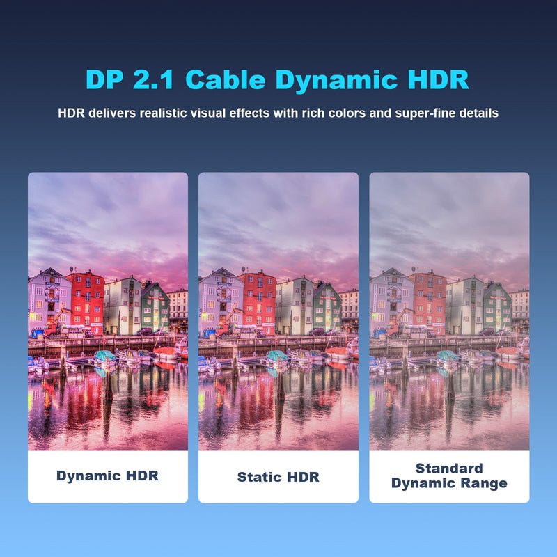 8K Fiber Optic DisplayPort Cable 2.1, 15ft Active DP Cable 54Gbps, 8K@60Hz, 4K@240Hz, 2K@360Hz, HDR, HDCP, DSC 1.2a, High Speed Optical Display Port Cord for Gaming/Monitor/FreeSync/G-Sync/TV/PC