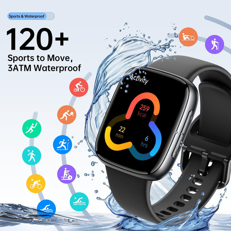 Quican Smart Watch for Women Men with Extra Replacement Charging Cable