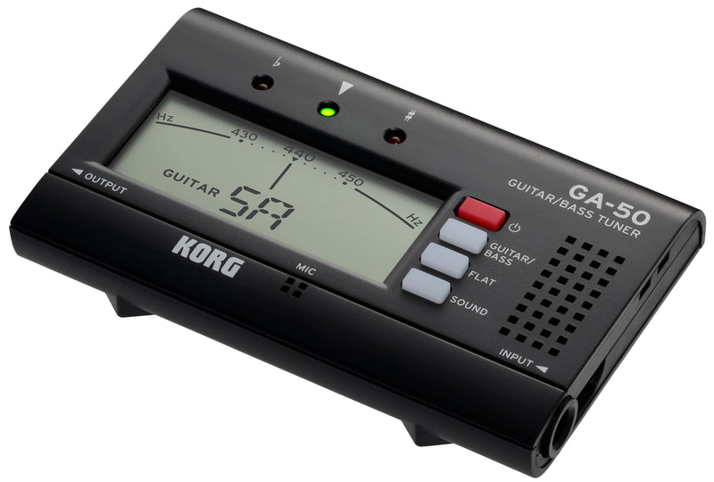 Korg GA-50 Guitar/Bass Tuner w/ Memory Backup and Auto Power-Off Function Single