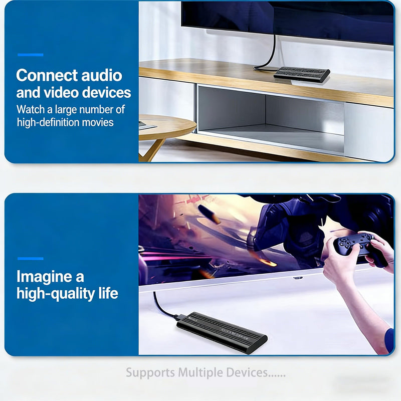 M.2 NVMe SSD Enclosure, USB 3.2 Gen2 10Gbps M.2 to USB-C Adapter, Aluminum PCIe External Case, Support 2230/2242/2260/2280 M/B&M Key SSD, UASP Trim for Mac Windows Linux(SSD Not Included)