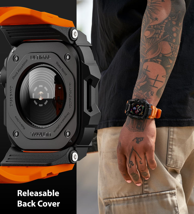 ULTIMAL Rugged Case with Band for Apple Watch 45mm,for Apple Watch Generation9/8/7