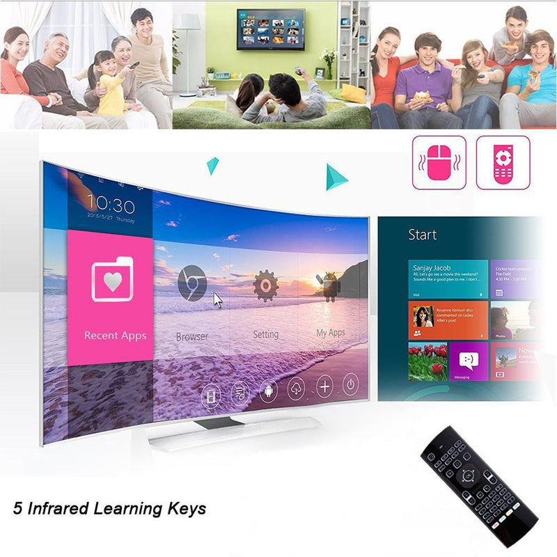Air Mouse,MX3 Pro Backlit Mini Keyboard,Voice Remote Control,Mini Wireless Keyboard & IR Learning Air Mouse Remote,Best for Raspberry Pi 4 Android Smart Tv Box HTPC IPTV PC Pad Xbox MX3 Voice Backlit