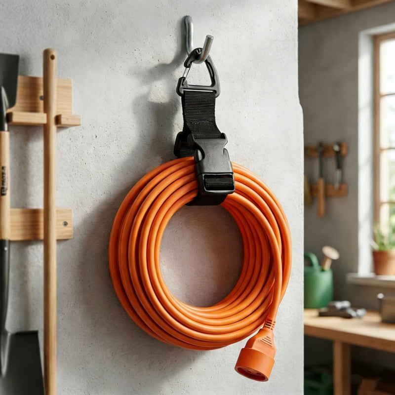 Adjustable Extension Cord Holder Organizer with Triangle Clips for Garage and Storage Heavy Duty Extension Cord Hanger