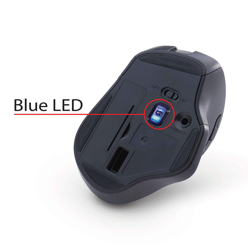 Verbatim Silent Ergonomic Wireless Blue LED Mouse - Graphite