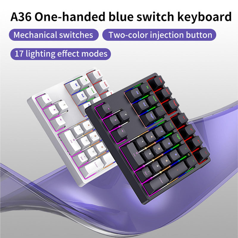 Diyeeni Mechanical Numeric Keypad, 34 Keys Black | Mechanical USB Wired Numpad, RGB Backlit, 15° tilt Ergonomic Number Pad, for Laptop Desktop Computer PC
