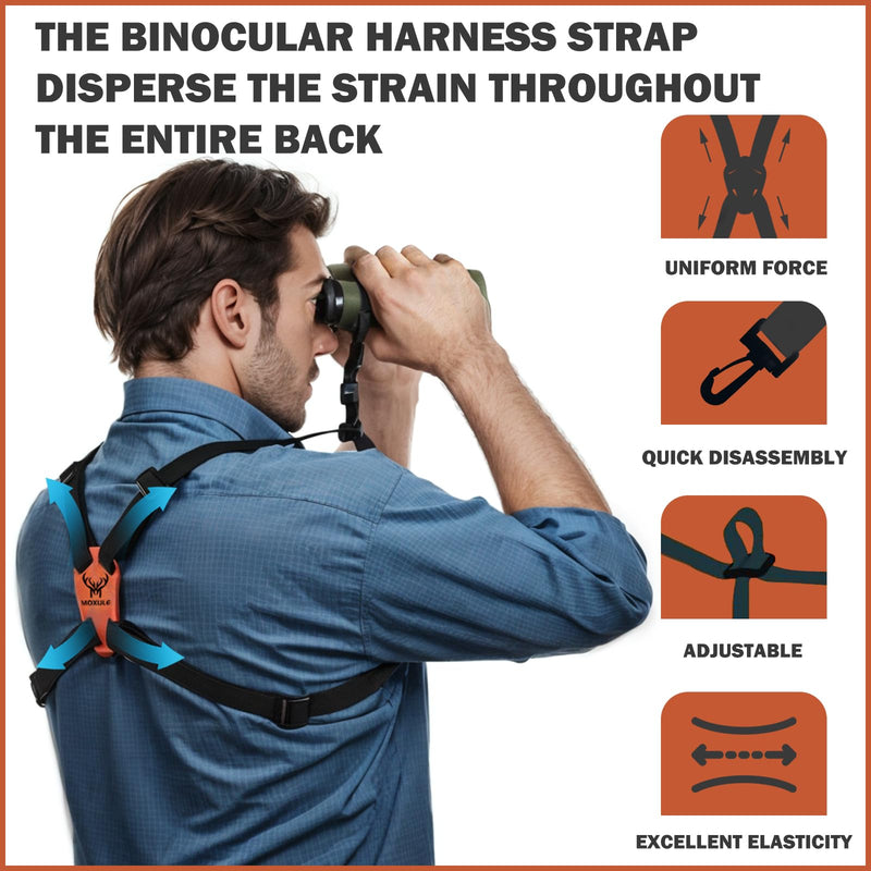 Binocular Harness X-Shaped Strap: Bino Chest Harness Suitable for All Binoculars Hunting,Hiking and Birding