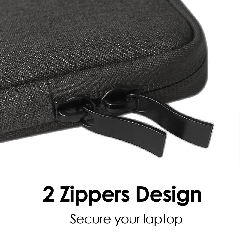 ProElife 13-Inch Laptop Sleeve Case for 2024-2022 MacBook Air 13.6 inch with Apple M3 M2 Chip & 2022 MacBook Pro 13.3 inch M2 Chip Accessory Traveling Carrying Canvas Bag Cover Simple Case (Black) Black