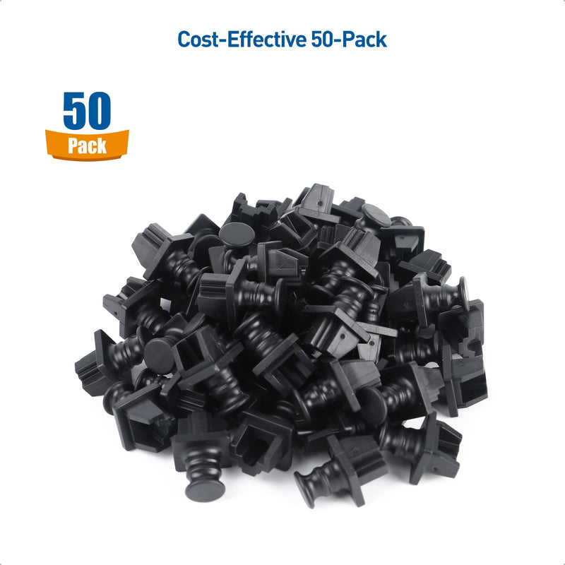 Cable Matters 50-Pack Ethernet Dust Cover, RJ45 Dust Cover (Dust Covers for RJ45 Port, CAT 6 Dust Cover, Patch Panel Dust Cover) in Black