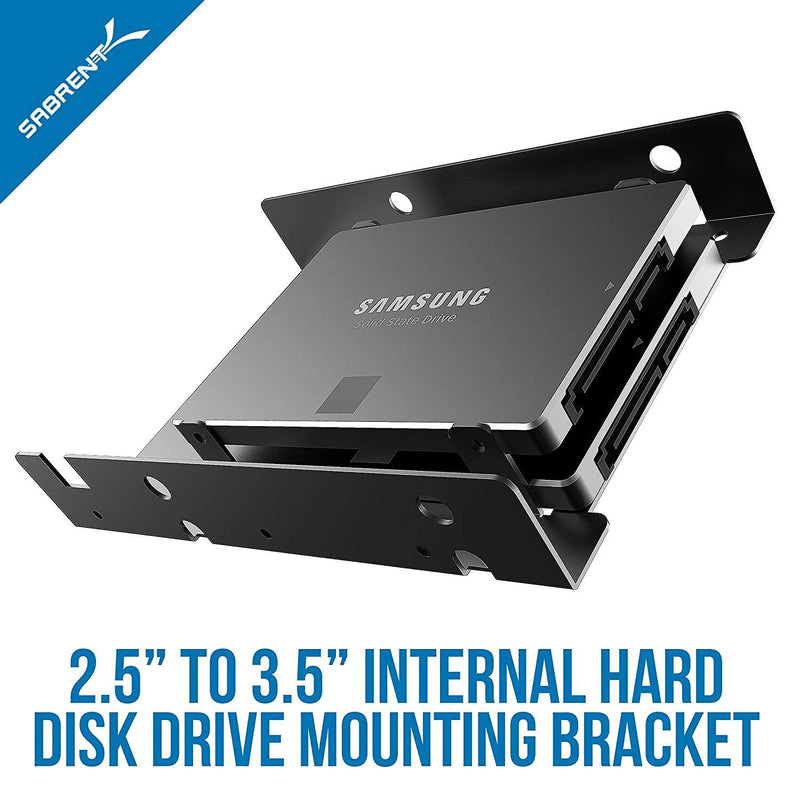 SABRENT 2.5 Inch to 3.5 Inch Internal Hard Disk Drive Mounting Bracket Kit (BK-HDDF)
