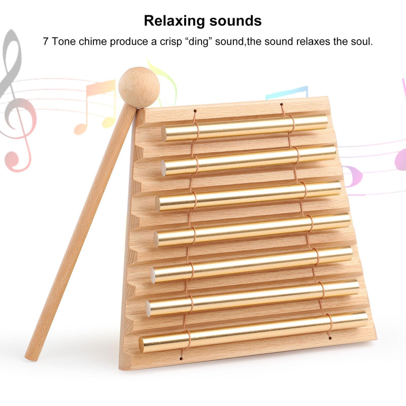 7 Tone Hand Chime Bell Sound Healing Instrument For Yoga Meditation Chakra Relaxation Mindfulness