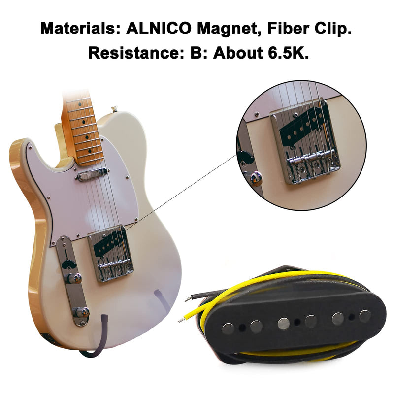 [AUSTRALIA] - SAPHUE Alnico 5 TL Bridge Pickup Fiber Bobbin TL Bridge Pickup Black Guitar Parts 