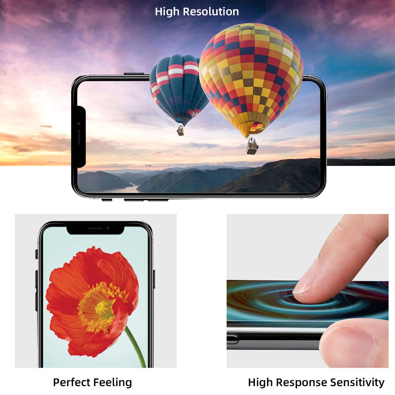 for iPhone 11 Screen Replacement 6.1 3D Touch Screen LCD Display Digitizer for A2111, A2223, A2221 Cell Phone Repair Kits+ Waterproof Frame Adhesive Sticker+Screen Tempered Protector+Face ID 11-6.1inch