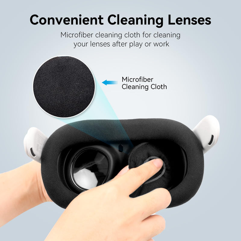 AMVR Lens Protector Cover Compatible with Quest 2 & Face Pad Compatible with Quest 2 Accessories