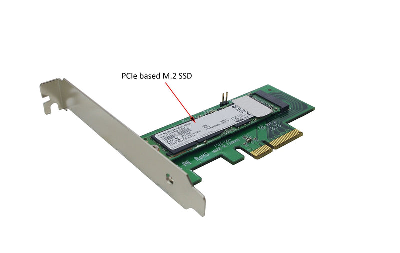 Ableconn PEXM2-SSD M.2 NGFF PCIe SSD to PCI Express x4 Host Adapter Card - Support M.2 PCIe (NVMe or AHCI) Type 2280, 2260, 2242 PCIe M.2 (M-Key)