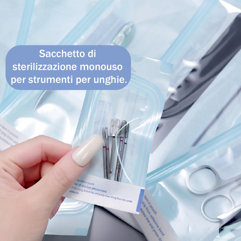 Esshogo 150pcs Sterilization Bags, Sterile PVC Bags, Autoclave Bags, Self Sealing Bags for Sterilization, Sterilization Bags