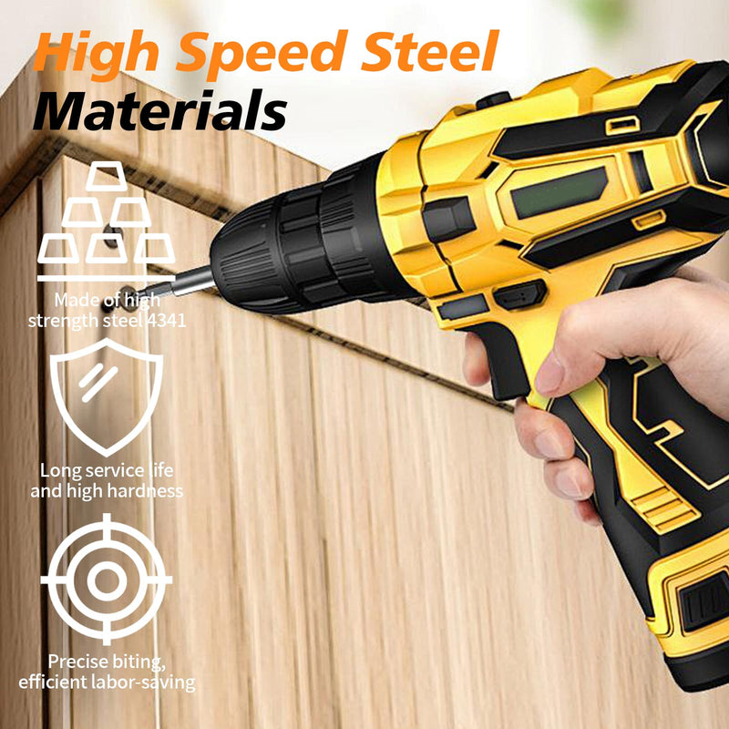 6 Piece Screw Extractor Set, Damaged Screw Remover Extractor, Double Head Left Extractor Set, Multiple for Removing Slightly Damaged Screws, Made of HSS 4341