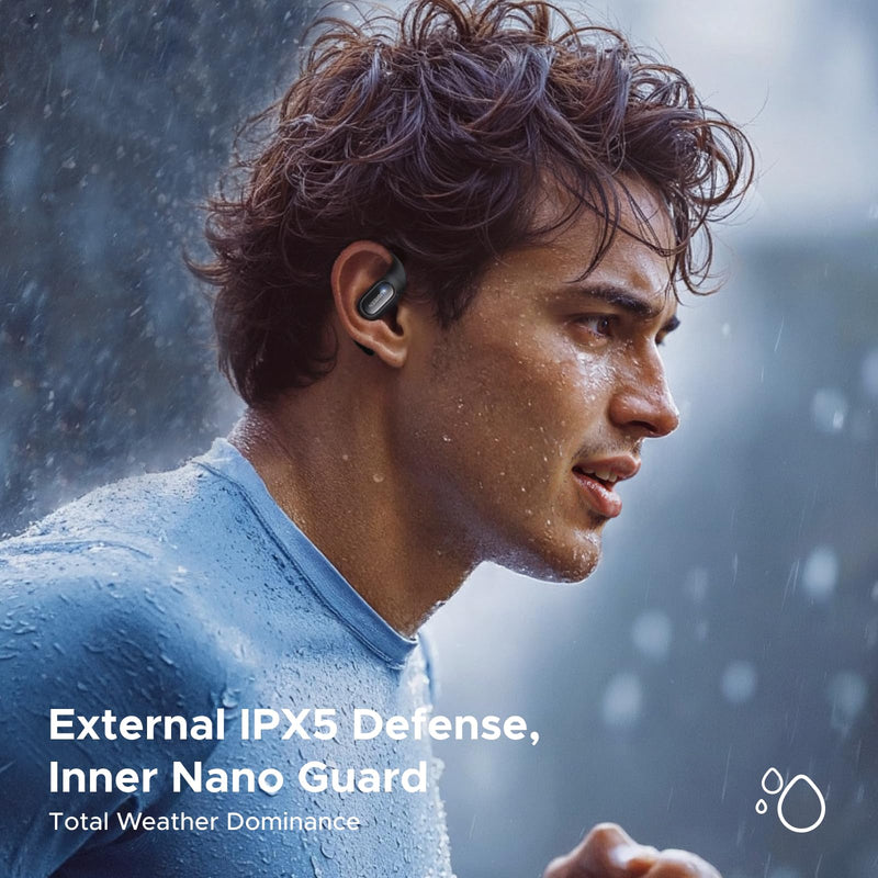 UGREEN FitBuds Open Ear Hook-on Wireless Earbuds Headphones Bluetooth 6.0 | 4-Mic Noise Canceling, Spatial Audio, 28H Playtime, IPX5 Waterproof For Running Sports, Dual Connection, Titanium Wire