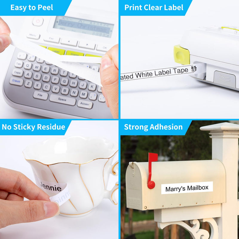 [AUSTRALIA] - 4-Pack Compatible with Brother Label Maker Tape TZe-231 TZ-231 P Touch Label Tape 12mm 0.47 White TZ,Work for Ptouch PT-D210 PT-H110 PT-D600 PT-D220 PT-D410,PT-1290,Black on White Tape 8m 26.2ft 