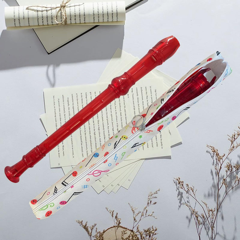 [AUSTRALIA] - 8 Hole German style Soprano Recorder for Beginners, Kids adults Music Flute with Gift Case Bag Cleaning Rod For Party Entertainment (Grystal Red) Grystal Red 