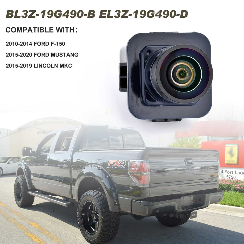 Backup Camera and Wiring Harness Compatible with F150 2011 2012 2013 2014 Replace# BL3Z-19G490-B BL3Z-14A411-A
