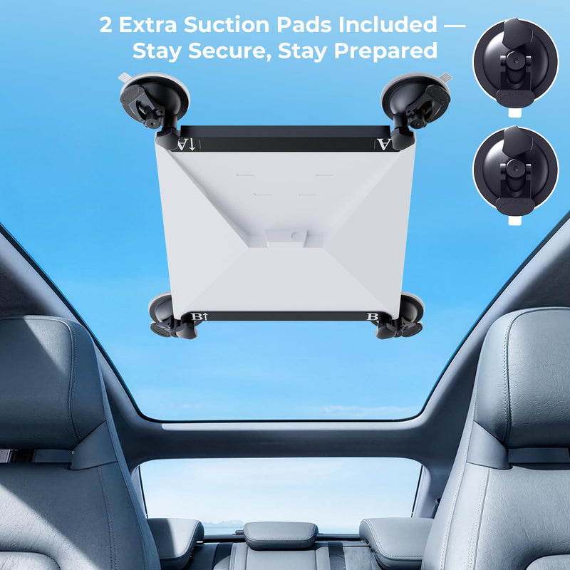 Starlink Mini Mount, Starlink Mini Suction Cup Mount for Car Windows & Sunroofs, Secure Mounting Kit with 2 Spare Cups & Anti-Slip Pad,All-Weather Stability for RVs, Trucks & Boats (Black/Deep black) Black/Deep black