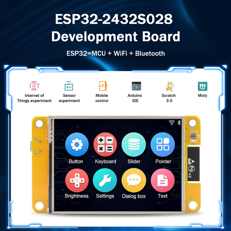 APKLVSR ESP Display, ESP Development Board WiFi Bluetooth 2.8 Inch 240 x 320 ESP Display TFT Module Touchscreen Compatible with Arduino/LVGL