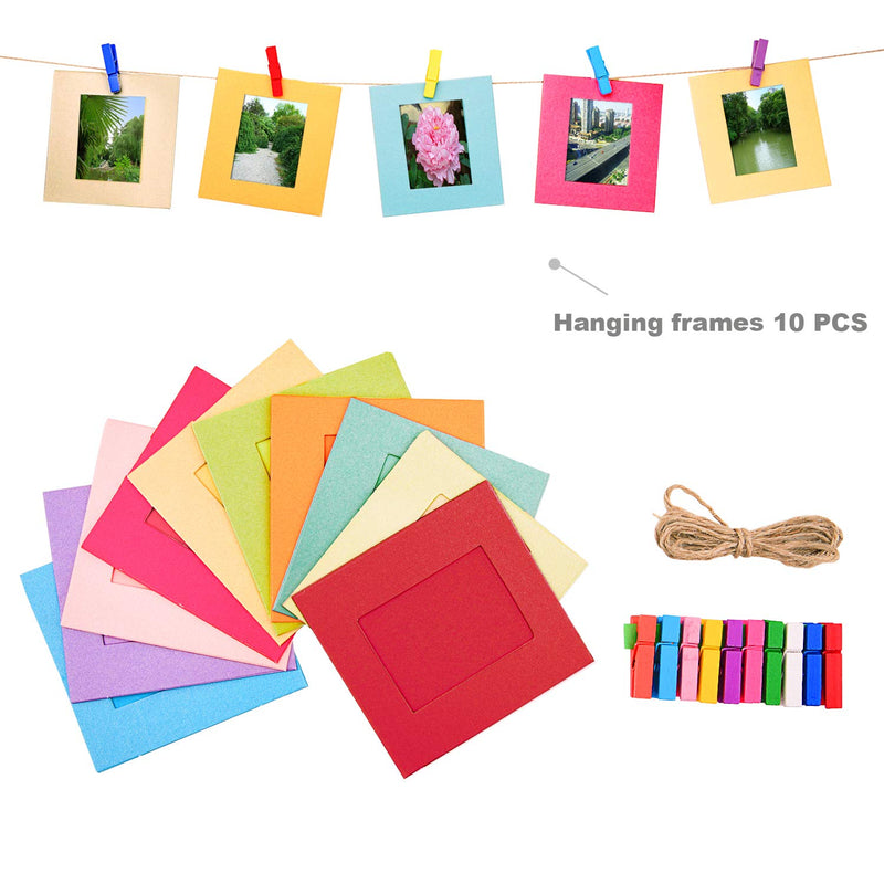 6 in 1 Colorful Bundle Kit Accessories Compatible with Fujifilm Instax Mini 12 11 9 8 90 70 Camera, Accessory Include Film Sticker, Desk Frames, Hanging Frame