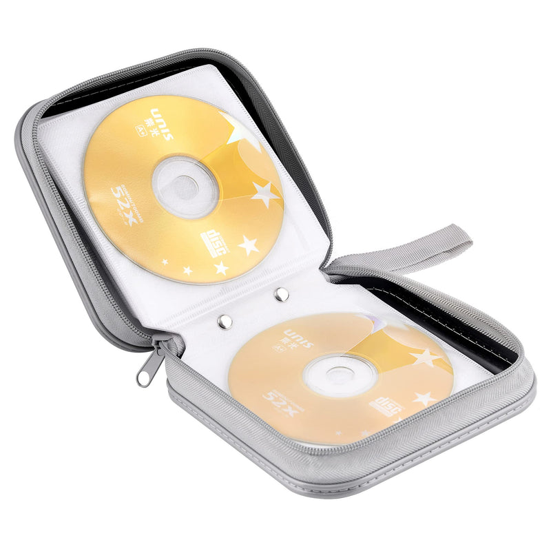 CD Case, DVDs Wallet Holder, CD/DVD Case Wallet 40 Discs Heavy Duty Bag Binder Storage Booklet Album (Black) Black