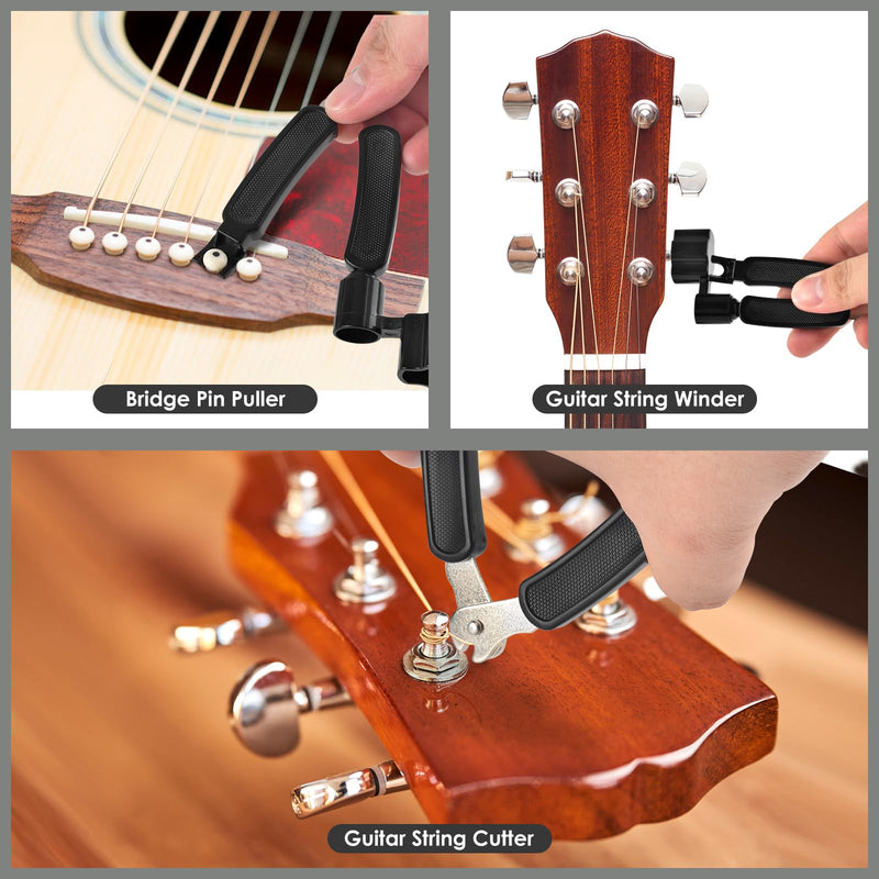[AUSTRALIA] - 37Pcs Guitar Tools, Guitar Repaire Kit Care Tools with Carry Bag for Acoustic Electric Guitar Ukulele Bass Banjo, Gift for Music or String Instrument Enthusiast 