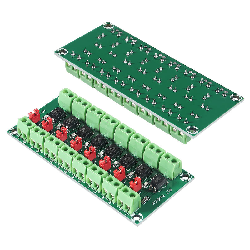ALMOCN 4pcs 8 Channel Optocoupler PC817 8 Channel Disconnect Board Voltage Converter Adapter Module 3.6-30V Driver Photoelectric Insulated Module (8 Channel Optocoupler)