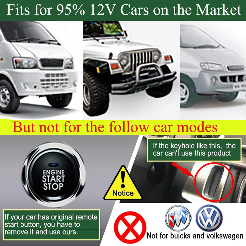Universal Car Remote Engine Starter Push Engine Start for Car Keyless Entry Lock/Unlock Trunk Release Remote Key or Phone Control Gifts for Man MP900-2