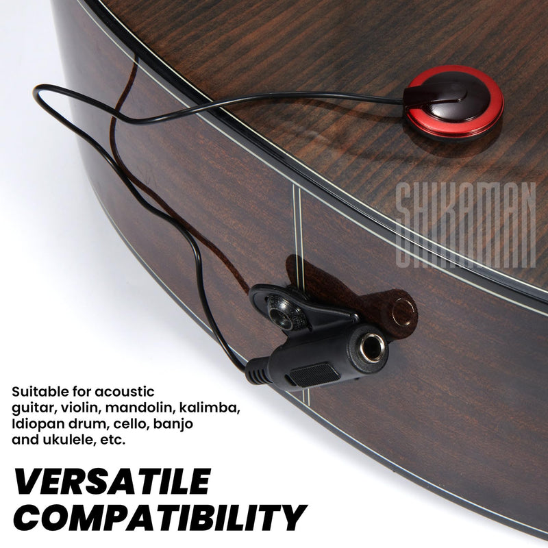 Piezo Contact Microphone Pickups for Guitar, Violin, Viola, Cello, Banjo, Ukulele, Mandolin and More (12 Pack) 12 Pack