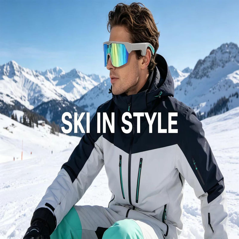 JBTITNVSmart Bluetooth Audio Sunglasses, Shield Lens, Mirrored Rainbow Tint, Black Frame, Open-Ear Speakers, for Cycling and Outdoor Sports Gray