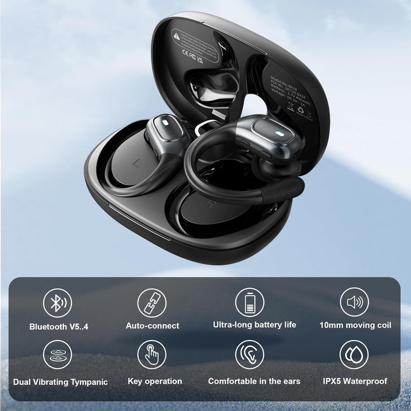 Wireless Earbuds for AI Language Translation Real-Time, Bluetooth Headphones 3-in-1 Translator Ear Buds with 144 Languages & Accents, in Ear Bluetooth 5.4 Earbud for Travel Learning - Black