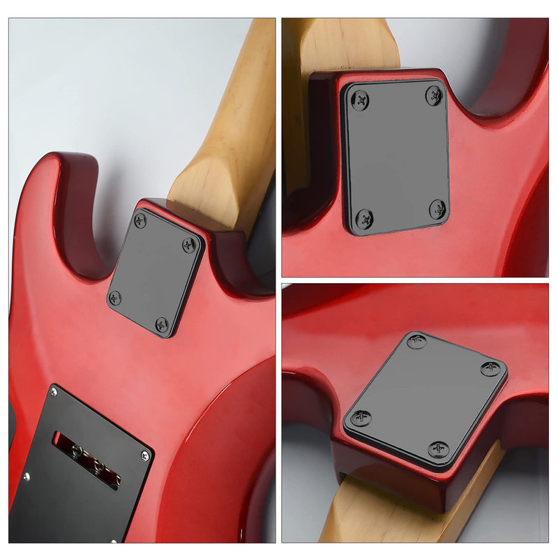 Electric Bass Guitar Neck plate Guitar Neck Joint Connecting Strengthen Plate Guitar Parts (Black) Black