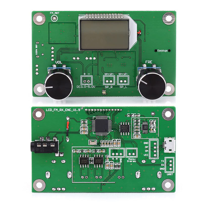 [AUSTRALIA] - Tiiyee Digital FM Receiver Module, Radio Receiver Module DC 3V to 5V Stereo Adjustable Frequency Modulation Wireless for Receive DSP PLL 76MHz to 108MHz Support Serial Port Control DIY LCD Display 