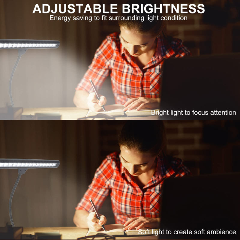 [AUSTRALIA] - Music Stand Light,Clip On Piano Lights 18 LED Orchestra Light Clip On Reading Light,Fully Adjustable No Flicker for Piano,Book Reading, DJ, Craft Work (Powered by AC Adapter AAABatteries) 