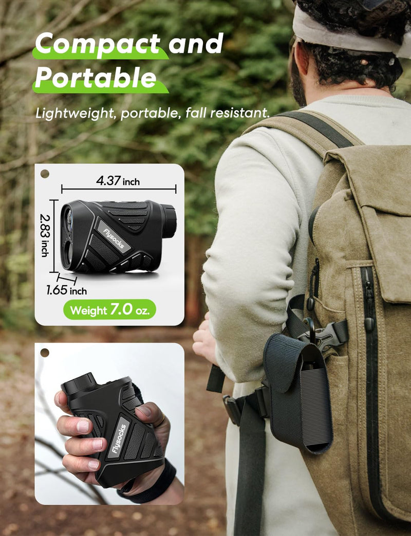 [AUSTRALIA] - Range Finder for Hunter, 2000Y Hunting Rangefinder with Rechargeable Battery, 7X Zoom Laser Rangefinder, Clear Accurate Range Finder for Shooting/Golf with Slope Mode, Easy to Use 