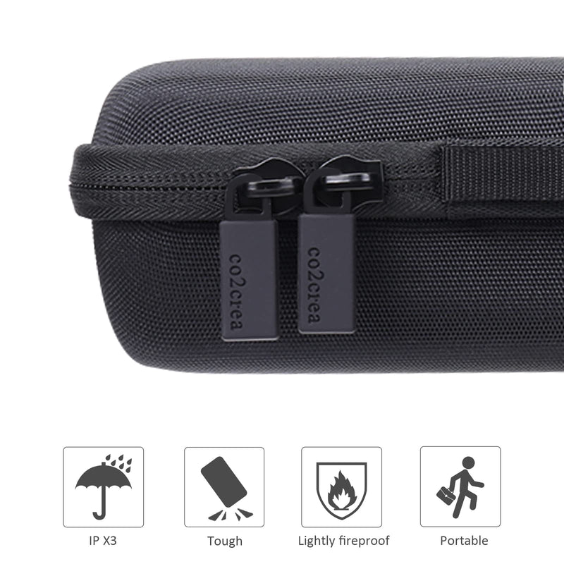 co2CREA Hard Case Replacement for Epson Workforce ES-50 ES-55R RR-60 RR-70W ES-65WR ES-60W DS-30 DS-70 DS-80 Portable Sheet-fed Document Scanner (Black) Black