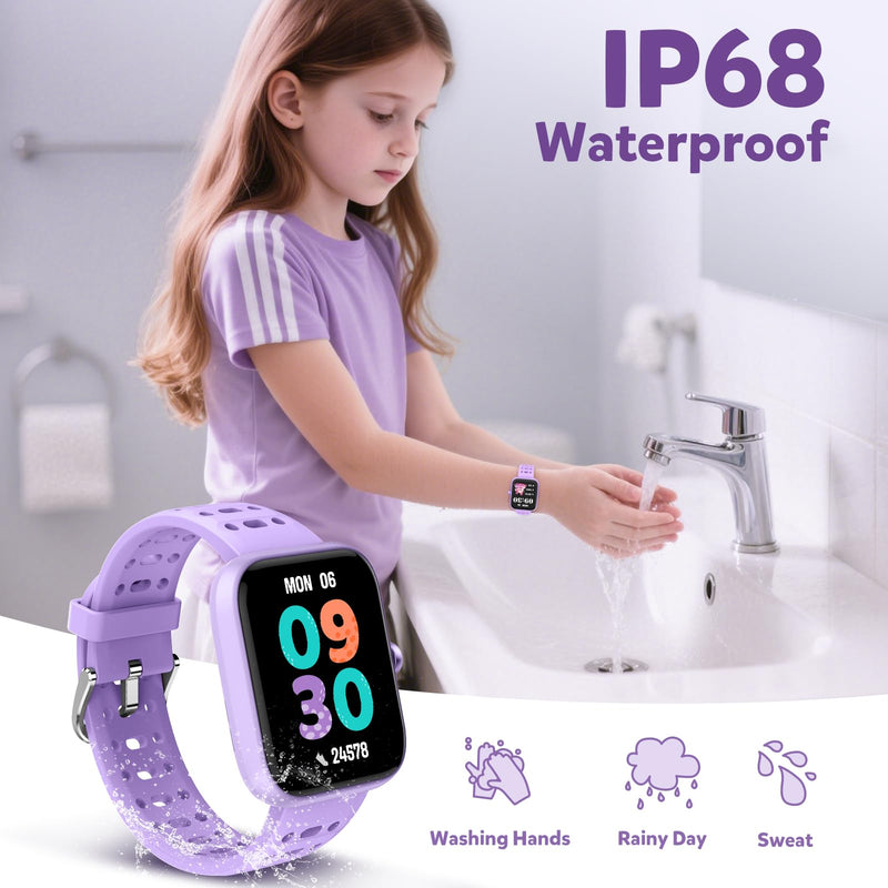 Gydom Smart Watch for Kids No APP No Phone Needed, 1.83" Fitness Tracker Watch with Heart Rate/Sleep Monitor, IP68 Waterproof Pedometer, Step Counter, Puzzle Games for Girls Teens 5-16, 81 Sport Mode