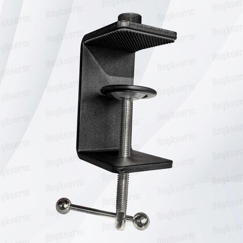 [AUSTRALIA] - Table Microphone Clamp - Heavy-Duty Desk Mic Metal Clamp Mount with 5/8-27 Male and 3/8-16 Female Thread, 2PCS C-CLAMP MOUNT (2PCS) 