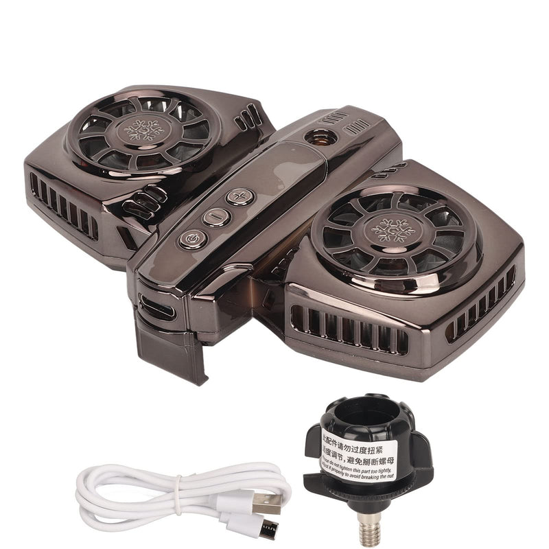 Cell Phone Cooler, Low Noise Cellphone Radiator with Dual SemiConductor Cooling Chip, Mobile Phones with Width of 2.6 to 3.5in for Live Streaming, Outdoor Vlog, Gaming