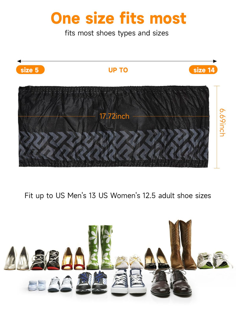 TOOSOFt Black Shoe Covers Disposable Non Slip 100 Pack (50 Pairs): Extra Large Non-Woven Fabric Booties for Shoes Covers for Indoors Reusable,Breathable, Waterproof - Fits Up to Size 14 US Men